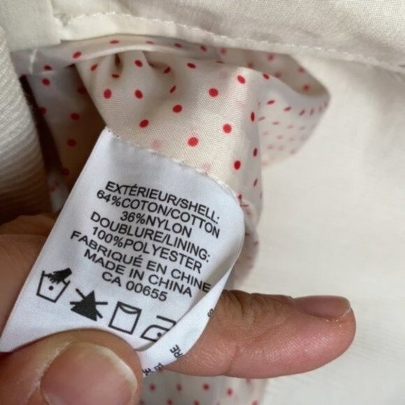 Addition Elle Women Ivory Short Double Breasted Trench Coat Jacket Plus Size X - Picture 8 of 16